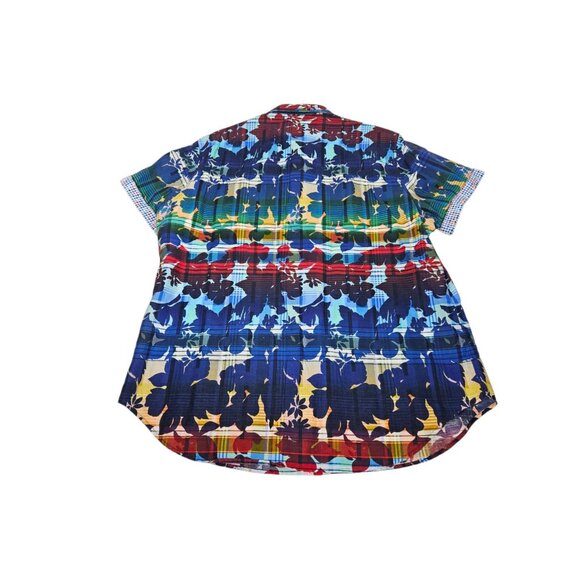 Robert Graham Cul De Sack Short Sleeve Shirt Men's XL Colorful Floral Tropical - Picture 11 of 13